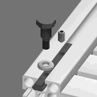 Attach 12mm Ball Bearing To T-Slots